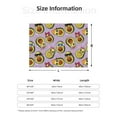 Cute Avocado Flower Purple Throw Blanket for Couch, Soft Fuzzy Comfy