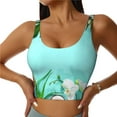 thumbnail image 2 of Uemuo Tropical Pineapple Pattern Women's Sports Bra - High Impact Support, Breathable, and Comfortable Athletic Bra for Running, Yoga, and Workouts, 2 of 9