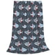 thumbnail image 2 of Fotbe Shark Wearing Swim Ring Manta de Franela Acolchonada con Estampado, Súper Suave y Esponjosa, Extra Grande para Sofá, Cama, Uso Todo el Año-50"x40", 2 of 7