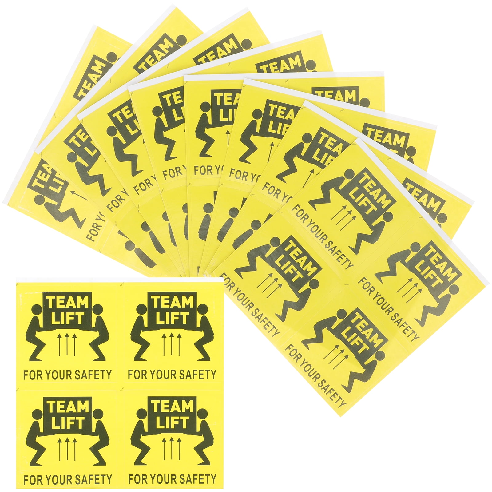 Hemoton 100pcs Team Lift Required Labels Warning Stickers Heavy Object