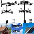 thumbnail image 1 of Vent Direction Indicateur Métallique Girouette Résistant aux Intempéries Rétro Créatif Accessoires de Décoration de Toit pour Jardin Extérieur, 1 of 11