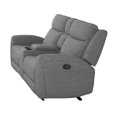 thumbnail image 2 of Cory Manual Recliner Loveseat- 78 Inch- Center Console- Gray Polyester, 2 of 9