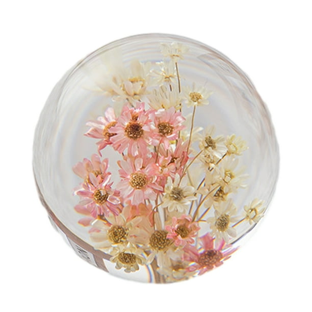 Decoración de bola de cristal Wosthever flor portátil para el hogar y la oficina regalo decorativo