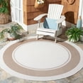 thumbnail image 2 of SAFAVIEH Martha Stewart Geometric Indoor/Outdoor Area Rug, Ivory/Beige, 6'7" x 6'7" Round, 2 of 6