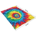 thumbnail image 4 of Colorful Rainbow Tie Dye Spiral Pattern Blanket,Comfortable Soft Flannel Throw Blanket,All Season,Warm Lightweight Blankets for Sofa Bed Couch Living Room Chair,40"x50", 4 of 4