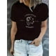 thumbnail image 1 of Women'S Casual Crew Neck T-Shirt, Polyester & Spandex Blend, Animal Graphic, Medium Stretch Knit Fabric, Short Sleeve Tee with Goat Print for All Seasons, 1 of 6