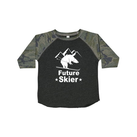 

Inktastic Future Skier Funny Skiing Bear Gift Toddler Boy or Toddler Girl T-Shirt
