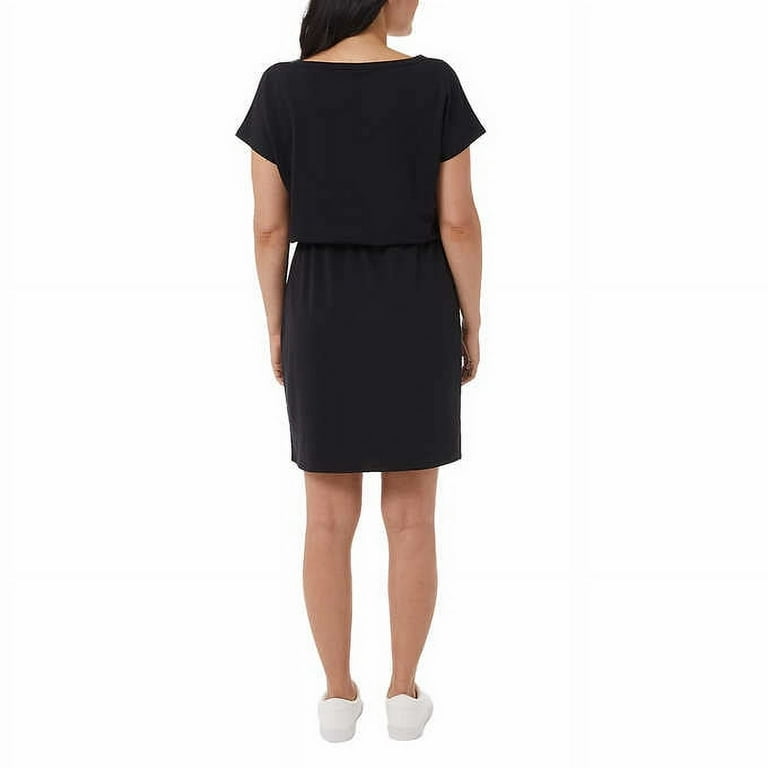 32 Degrees Ladies' Size Small, Soft Lux Short Sleeve Dress, Black, Women's