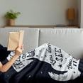 thumbnail image 3 of Dog Soft Flannel Fleece Blanket, Friends are Like Stars Words with Silhouette of Pets on a Space Themed Backdrop, Cozy Plush for Indoor and Outdoor Use, 70" x 90", Indigo and White, by Ambesonne, 3 of 5