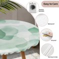 thumbnail image 3 of Ombre Green Boho Round Tablecloth for 45-54 Inch Tables,Fitted Table Cover with Elastic Edge,Multicolored Tie Dye Abstract Art Waterproof Outdoor Table Cloth Protector for Patio Garden Dinner Picnic, 3 of 9