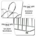 thumbnail image 3 of Toast Rack Metal Slice Bread Rack Desktop Slice Toast Stand Kitchen Gadget, 3 of 8