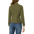 thumbnail image 3 of MODA NOVA Juniors Casual Stand Collar Lightweight Button Down Long Sleeve Jacket, 3 of 6