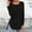 Black, variant on Women's Long Sleeve T Shirt Round Neck Side Split Basic Solid Tunic Tops Casual 2025 Fall Fashion Loose Dressy Work Clothes