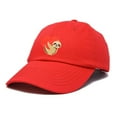 thumbnail image 4 of DALIX Heart Cute Sloth Hat Womens Embroidered Baseball Cap in Red, 4 of 6