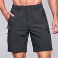 thumbnail image 2 of WULMLEO Men's Bike Shorts Stretch Hiking Cargo Shorts Quick Dry Bottoms with Zipper Pockets Cycling Casual Golf Shorts Dark Gray 2XL, 2 of 5