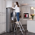thumbnail image 4 of Hailo K75 ComfortLine Step Ladder, 2-Step Foldable Steel Stool for Home Use, 4 of 11