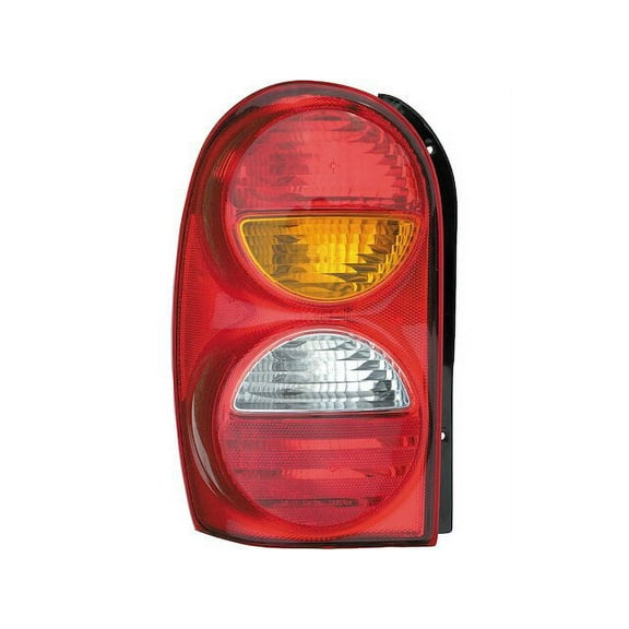 Left Driver Side Tail Light Assembly - with Amber Turn Lens - Compatible with 2002 - 2004 Jeep Liberty (without Rear Fog Lamps) 2003