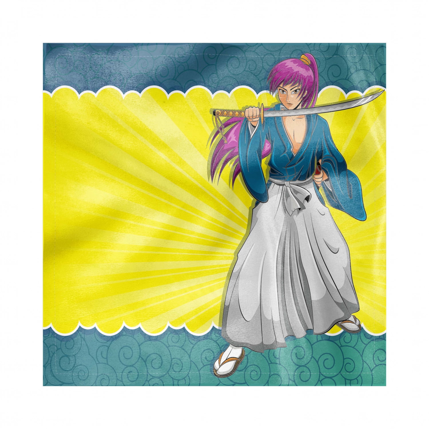 Anime Napkins Set Of 4 Manga Style Girl Samurai Warrior Character On Abstract Background In Yellow And Blue Silky Satin Fabric For Brunch Dinner Buffet Party By Ambesonne Walmart Com Walmart Com Anime Napkins Set Of 4 Manga Style Girl Samurai Warrior Character On Abstract Background In Yellow And Blue Silky Satin Fabric For Brunch Dinner Buffet Party By Ambesonne Walmart Com Walmart Com