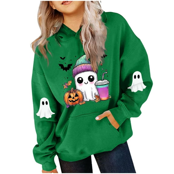 Favoffer Fall Girls' Graphic Hoodie Long Sleeve Pocketed Sweatshirt Pullover Tops Kids Toddler Warm T-Shirt for Casual Parties Kid to Teen 3-14Y