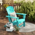 thumbnail image 6 of Hidpriva Adirondack Chairs, HDPE Weather Resistant Outdoor Chair w/ 400LBS Capacity for Patio, Garden and Fire Pit,Aqua, 6 of 8