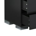 thumbnail image 6 of Bellemave Modern Nightstand with Storage, Wooden End Table with Metal Handle and Base, 2 Drawers Beside Table, Black, 6 of 8