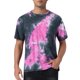 thumbnail image 1 of Camisetas de hombre Lars Amadeus de manga corta, camiseta de verano con estampado de teñido anudado, camisetas impresas de hip hop S Rosa Oscuro, 1 of 6