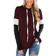 thumbnail image 1 of Women Pullover Hoodie, Color Blocking Pullover Long Sleeve Top Easy Pairing Comfortable And Breathable Soft Fabric For Office Work ANGGREK Cocina, Decoración y Otros, 1 of 5