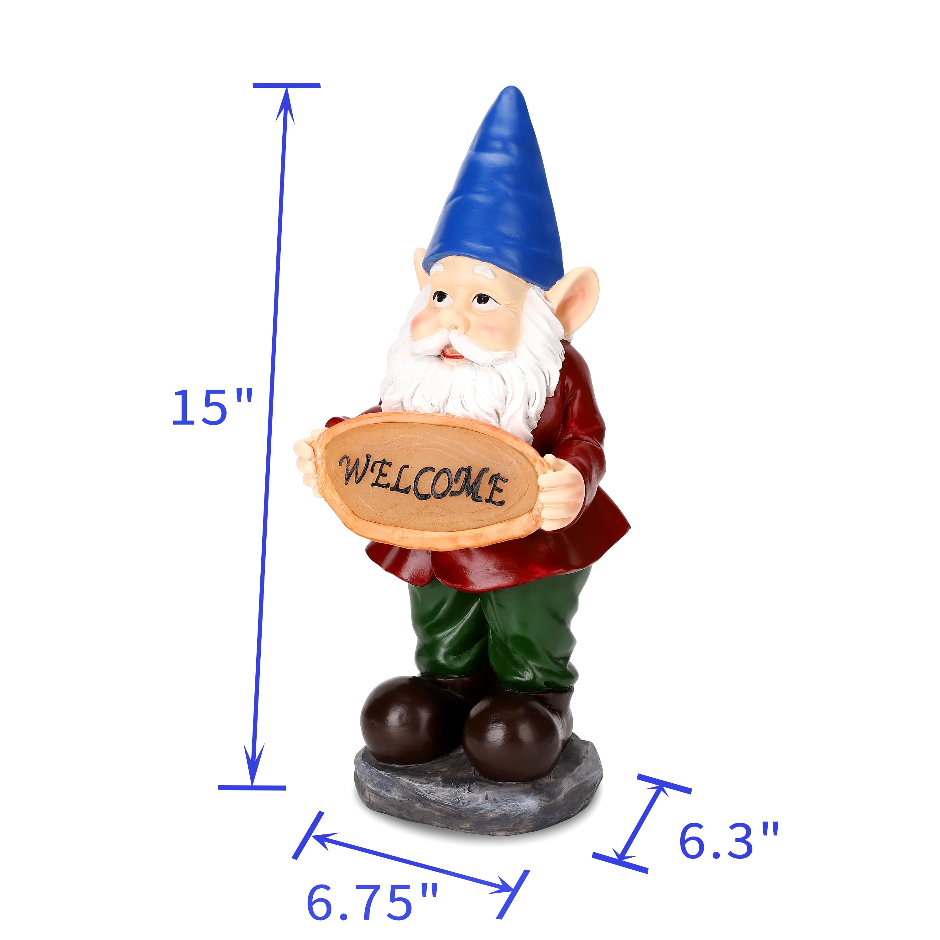TECHKO 15" Gnomes Garden Statue