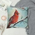 thumbnail image 2 of Awypu  Red Cardinal Birds Throw Pillow Covers Birds on Fir Tree Branches Berry Super Soft Pillow Cases 18x18 Inches Winter Snow Merry Christmas Farmhouse Decorations Cushion Cover, 2 of 5