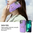 thumbnail image 4 of Allytech iPhone 11 Pro Max Case with Ring Holder, Slim Fit Cards Holder Cash Pocket Protective PU Leather TPU Shell Wallet Phone Case for Apple iPhone 11 Pro Max - Purple, 4 of 8