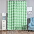 thumbnail image 3 of Efavormart 2 Panels White/Mint Polyester Chevron Design Thermal Insulated Blackout Room Darkening Grommet Top Curtain 52"x108", 3 of 9