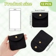 thumbnail image 3 of 12Pcs Jewelry Pouches Soft Velvet Jewelry Pouches Black Rectangle Jewelry Gift Bags with Snap Button Portable Storage Bag for Rings Necklaces Earrings Bracelets Organizer DIY, 3 of 5