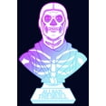 thumbnail image 2 of Men's Fortnite Skull Trooper All Hail Glow Graphic Tee Navy Blue Medium, 2 of 5