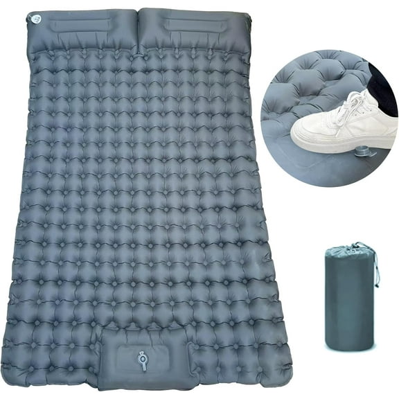 stusgo Double Camping Sleeping Pad,4" Extra-Thick Self Inflating Tent Pad Camping Pad For 2 Person