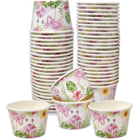 Gift Boutique 48 Hawaiian Flamingo Disposable Paper Cups