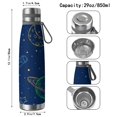 thumbnail image 3 of Galaxy 29oz Stainless Steel Insulated Thermos with Tea Filter, 360° Printed Travel Bottle, Leakproof BPA-Free Flask with Anti-Slip Base, 304 Inner & 201 Outer, Vacuum Cup, Starry, 3 of 6