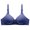 Blue, variant on Aayomet Underwire Bra Women's Cushion Strap Minimizer Wire Free Bra,Black 36/80