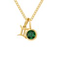 thumbnail image 1 of Collier Rune Tridimensionnel des Douze Constellations, Luxe Léger, Couleur, Collier Pierre de Naissance en Strass, Collier en Acier Inoxydable, 1 of 6