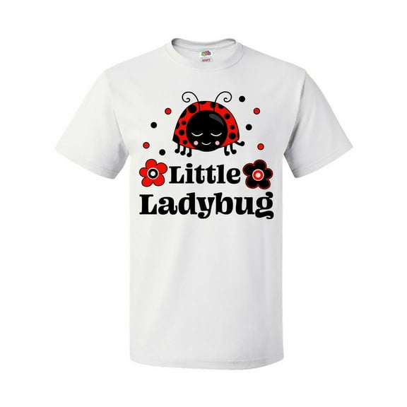 Inktastic Little Ladybug with Flowers T-Shirt