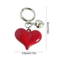 thumbnail image 3 of Heart Shaped Keychain, Staron Colorful Alloy Resin Heart Keychain Pendant, Personalized Valentine's Day Gift for Women Men with Key Bag, 3 of 7