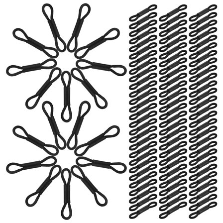 CTIRCHIU 100Pcs Soft Elastic Leg Bands for Small Birds Black Suitable for Chick Quail and Duck