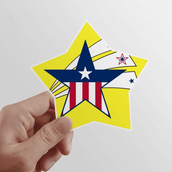 America Star Flag Shine Bright Star Sticker Paster Vinyl Car Tags Decoration Decal