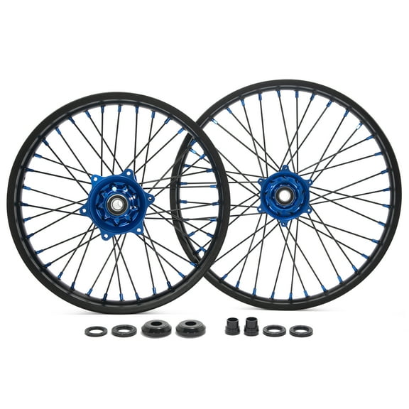 21/19 Dirt Wheel Rim Blue Hub Set for Yamaha YZ250F YZ450F YZ 250 450 F 2009-2013 2010 2012