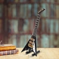 thumbnail image 4 of Electric Guitar Model Black Mini Musical Instruments Collection Gift Ornaments 14cm, 4 of 4