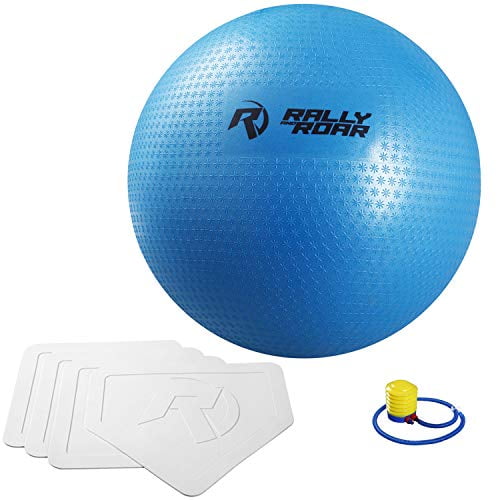 Oversized Kickball Game Kit by Rally and Roar, 25? Diameter Ball with