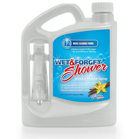 Wet and Forget Weekly Shower Cleaner, 64 Fl Oz (Best Homemade Shower Door Cleaner)