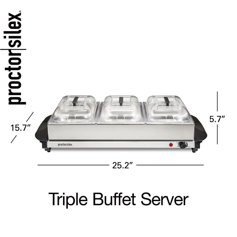 Proctor Silex Triple Buffet Server and Food Warmer photo 8
