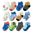 thumbnail image 2 of Gvdentm Baby Socks 0-6 Months Baby Toddler Socks with Grips Toddlers Girls Boys Non Slip Grip Socks with Grippers 0-7 Years 12 Pairs|E 1-3 Years, 2 of 4