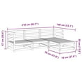thumbnail image 4 of vidaXL 4 Piece Garden Sofa Set Solid Wood Pine, 4 of 5