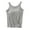 Grey, variant on Womens Summer Tops Solid Color Chest Pad Vest Suspender Wide Shoulder Strap Base Cup Bra Underwear Long Top Anti Glazing Sleeveless Vest